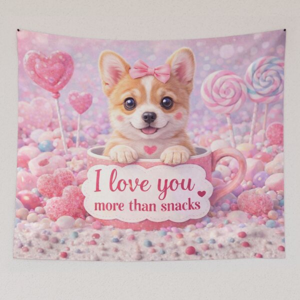 Item preview, Corgi Puppy Loves Snacks designed and sold by GivingJoy.