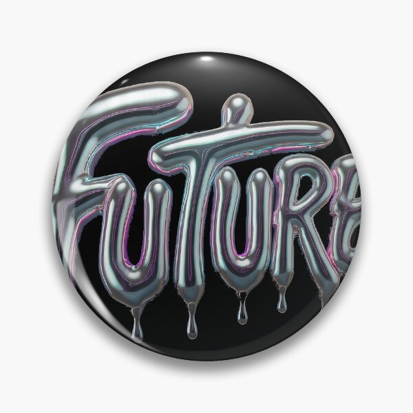Item preview, Future Liquid Chrome Typography – Futuristic Metallic Drip Text Design designed and sold by etuvibes.