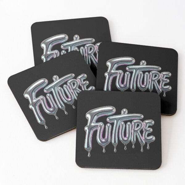 Item preview, Future Liquid Chrome Typography – Futuristic Metallic Drip Text Design designed and sold by etuvibes.