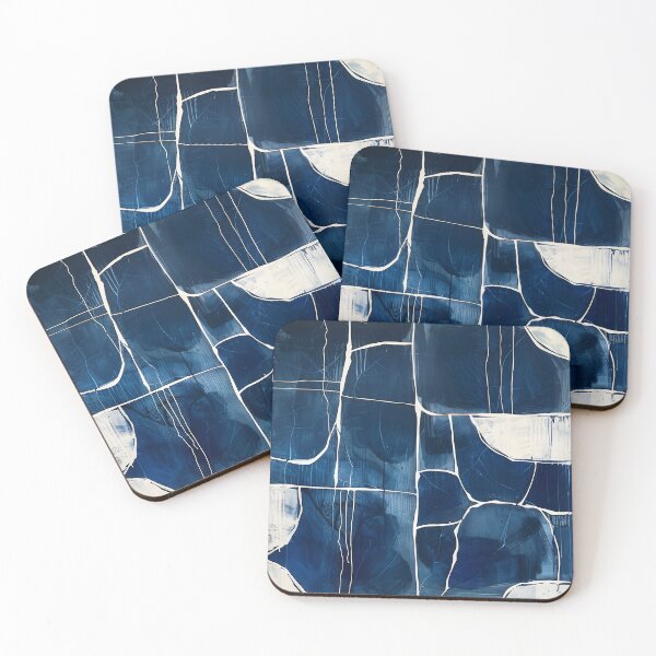 Item preview, A_01_01 Abstract Paintings, blue,navy,white designed and sold by CrumbBumStudio.