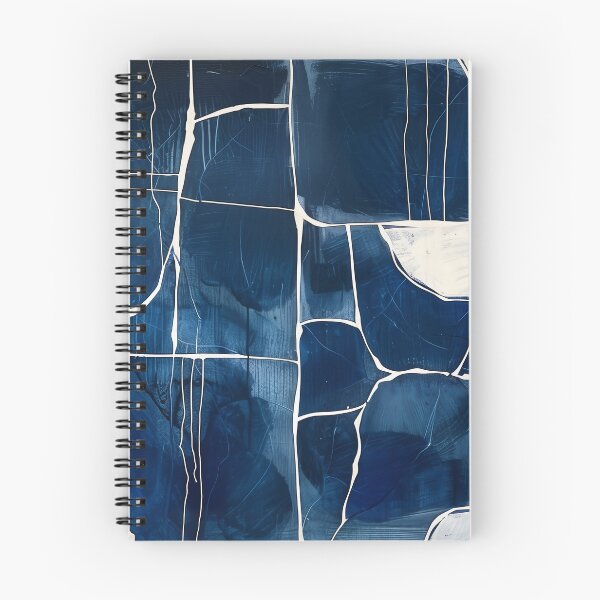Item preview, A_01_01 Abstract Paintings, blue,navy,white designed and sold by CrumbBumStudio.