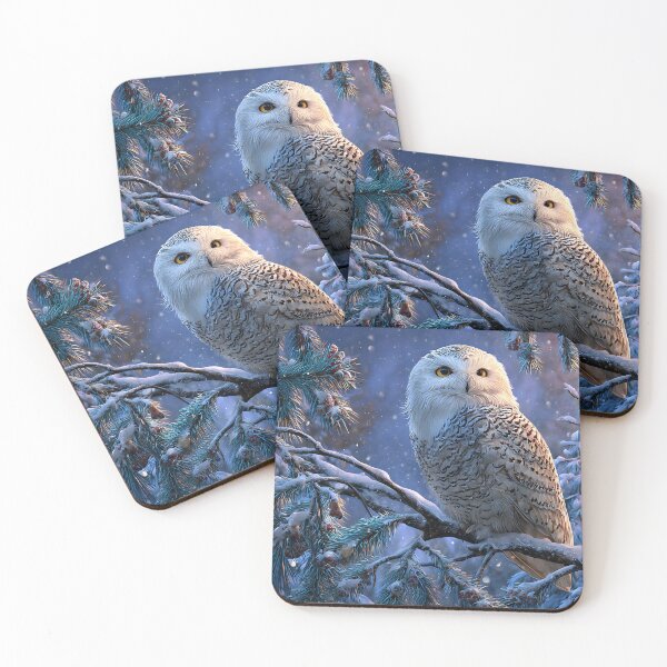 Item preview, Majestic Snowy Owl Perched in Winter Wonderland Scene designed and sold by Artessie.