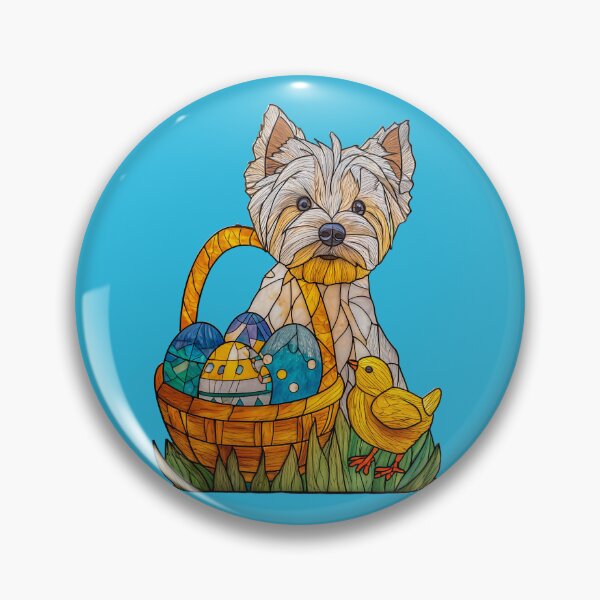 Item preview, Stained Glass Style Westie Dog with Easter Basket and Chick designed and sold by skibreck.
