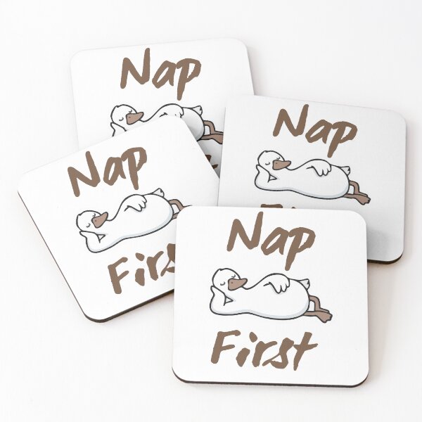 Item preview, Nap First – Cute Sleeping Duck Funny Sticker designed and sold by GOTCHO1.