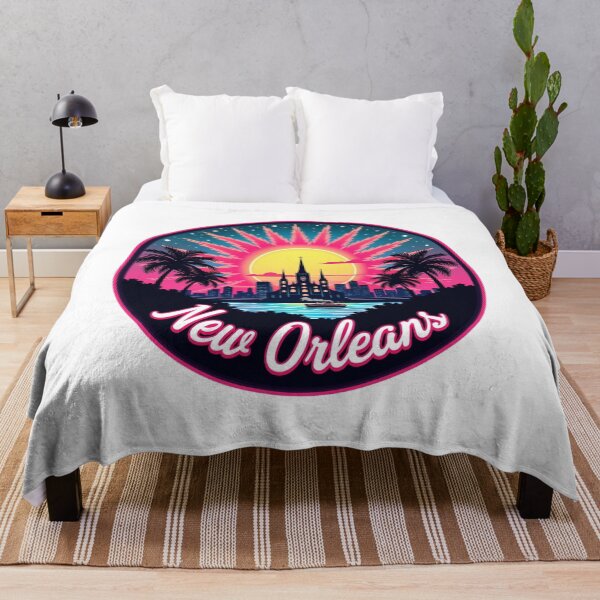 Item preview, New Orleans Retro Neon Sunset Travel Badge designed and sold by Innova_Creations.