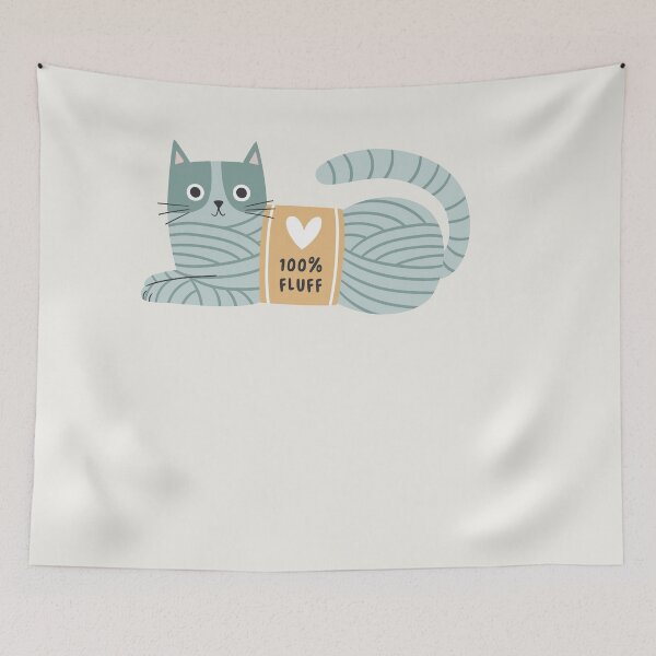 Item preview, 100% fluff cat yarn - teal designed and sold by OHBOY! Handmade.