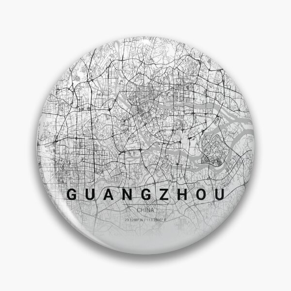 Item preview, Guangzhou City Map – Minimal Line Art designed and sold by YurrShop.