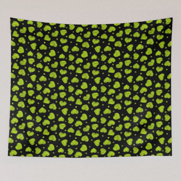 Item preview, Lime Green and Black Hearts pattern designed and sold by LAEC-Shop.
