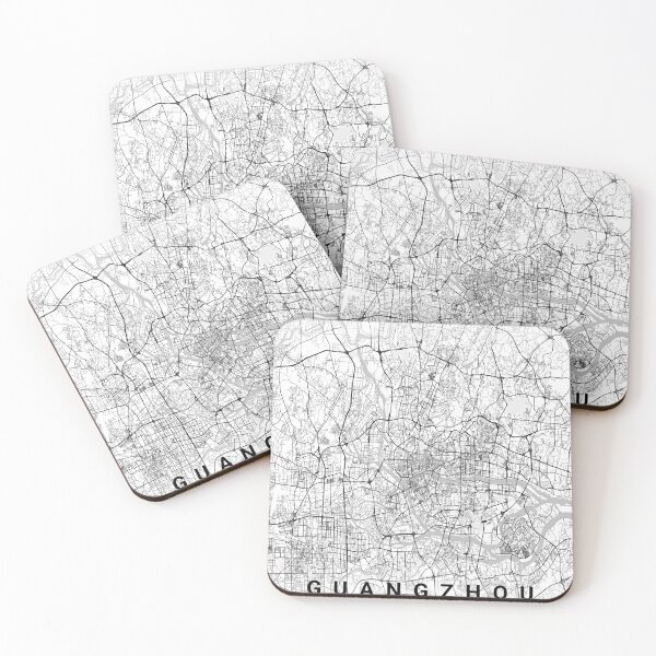 Item preview, Guangzhou City Map – Minimal Line Art designed and sold by YurrShop.