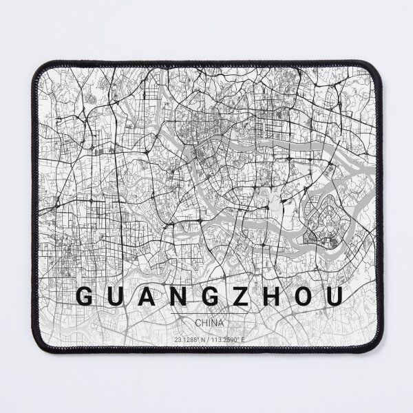 Item preview, Guangzhou City Map – Minimal Line Art designed and sold by YurrShop.