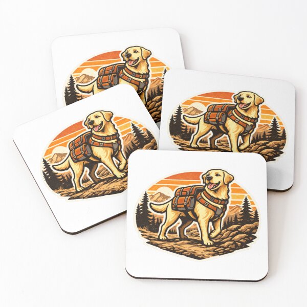 Item preview, Golden Lab Hiker – Realistic Retro Backpack Adventure designed and sold by PawPrintCustom.
