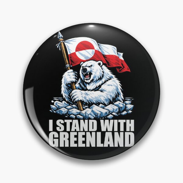Item preview, I Stand With Greenland Island Flag Bear Kalaallit Denmark Anti Trump Support Greenland designed and sold by wtfbba.