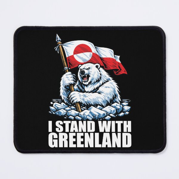 Item preview, I Stand With Greenland Island Flag Bear Kalaallit Denmark Anti Trump Support Greenland designed and sold by wtfbba.