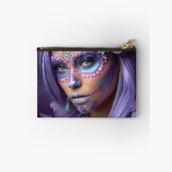 Item preview, Vibrant Day of the Dead Makeup with Floral Accents designed and sold by Artessie.