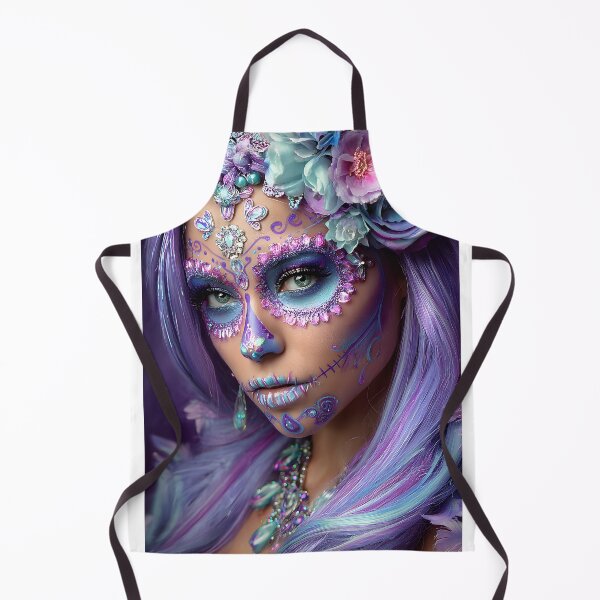 Item preview, Vibrant Day of the Dead Makeup with Floral Accents designed and sold by Artessie.