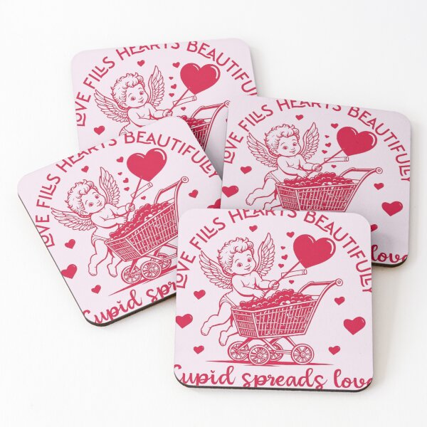 Item preview, Cupid Spreads Love Valentine Hearts designed and sold by AUDIO ART.