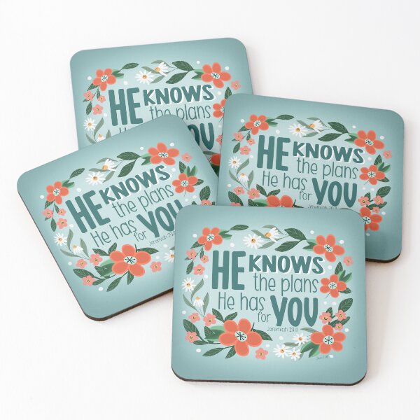 Item preview, He Knows the Plans - Jeremiah 29:11 designed and sold by Willow & Grace Designs.