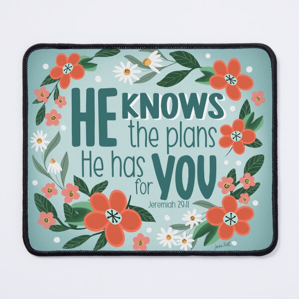 Item preview, He Knows the Plans - Jeremiah 29:11 designed and sold by Willow & Grace Designs.
