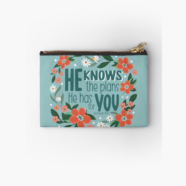 Item preview, He Knows the Plans - Jeremiah 29:11 designed and sold by Willow & Grace Designs.