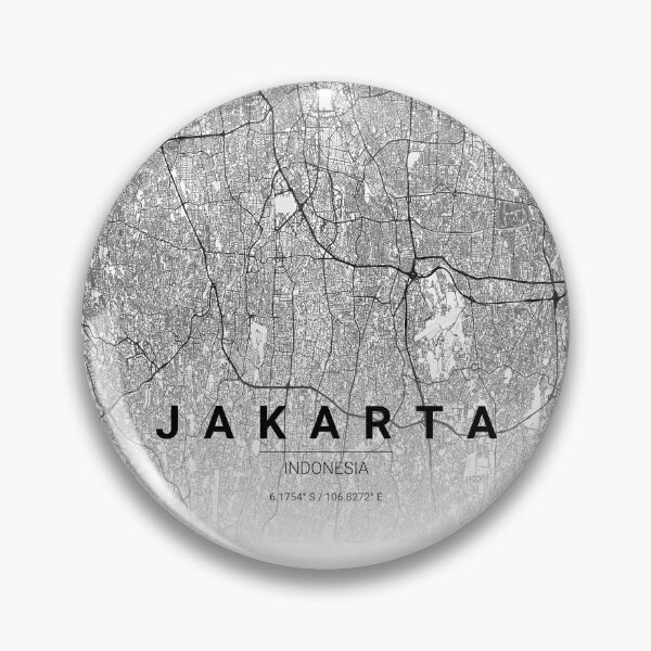 Item preview, Jakarta City Map – Minimal Line Art designed and sold by YurrShop.