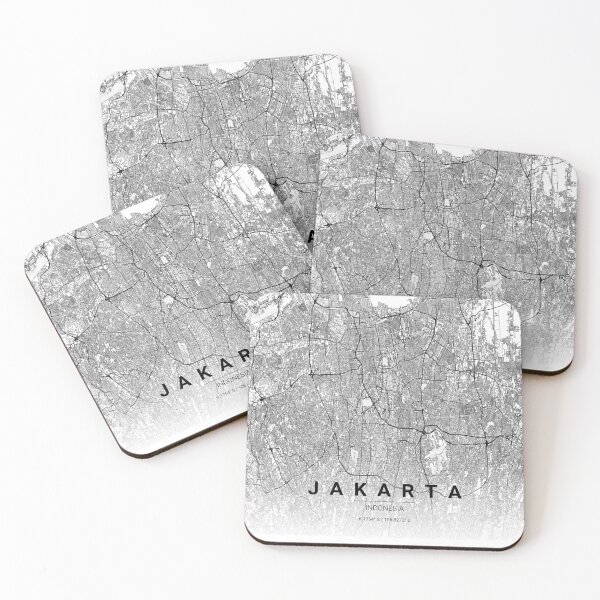 Item preview, Jakarta City Map – Minimal Line Art designed and sold by YurrShop.