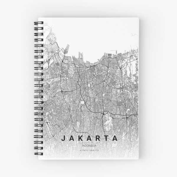 Item preview, Jakarta City Map – Minimal Line Art designed and sold by YurrShop.