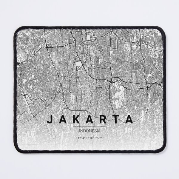 Item preview, Jakarta City Map – Minimal Line Art designed and sold by YurrShop.
