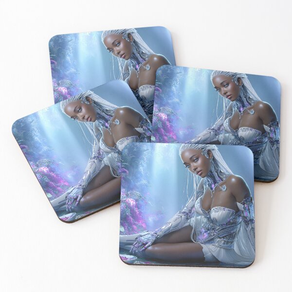 Item preview, Futuristic Cybernetic Woman in a Mystic Jungle designed and sold by Artessie.