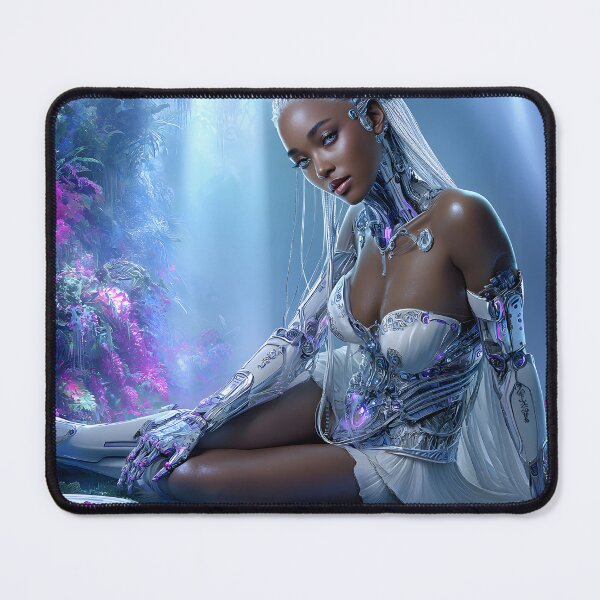 Item preview, Futuristic Cybernetic Woman in a Mystic Jungle designed and sold by Artessie.
