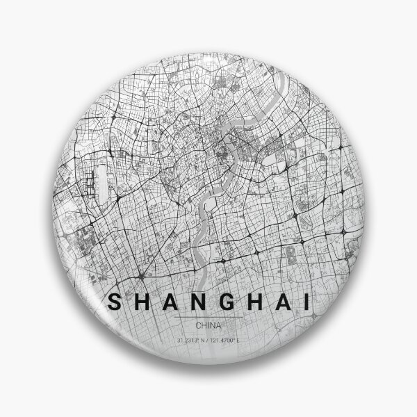 Item preview, Shanghai City Map – Minimal Line Art designed and sold by YurrShop.