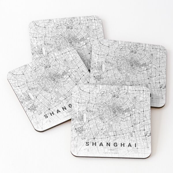 Item preview, Shanghai City Map – Minimal Line Art designed and sold by YurrShop.