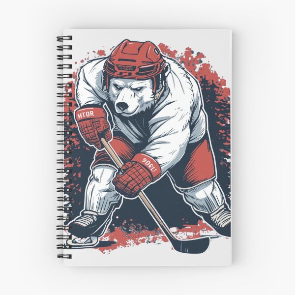 Item preview, Hockey Sticker, White Polar Bear Hockey Player, Winter Sports Magnet designed and sold by colorleafz.