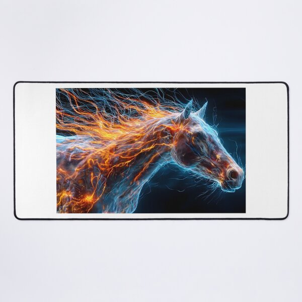 Item preview, Electric Horse in Abstract Fire and Light Formation designed and sold by Artessie.