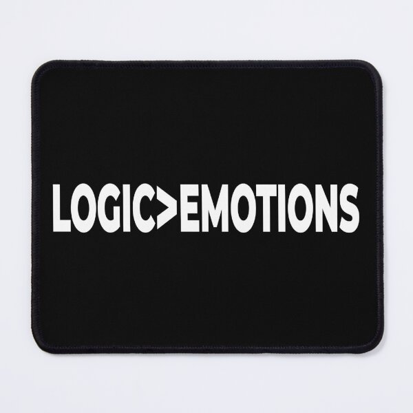 Item preview, Logic Over Emotions Minimalist Coder Quote designed and sold by Mikidesign1988.