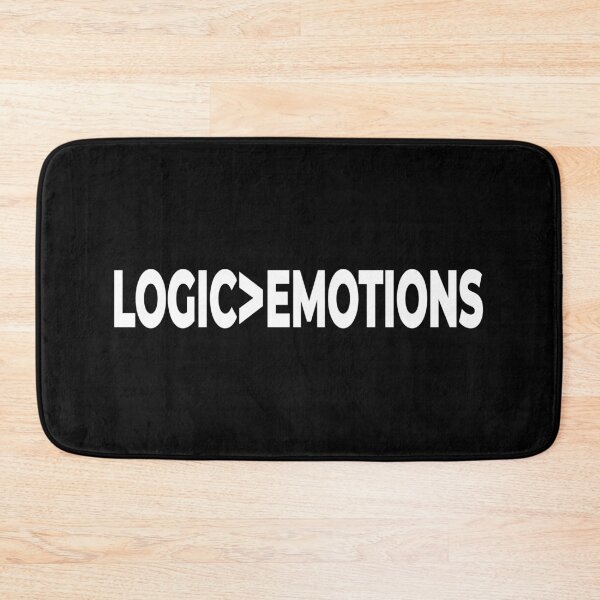Item preview, Logic Over Emotions Minimalist Coder Quote designed and sold by Mikidesign1988.