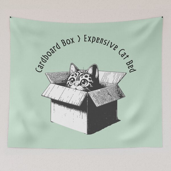Item preview, Cardboard Box > Expensive Cat Bed Funny Cat designed and sold by Sachie's Studio.