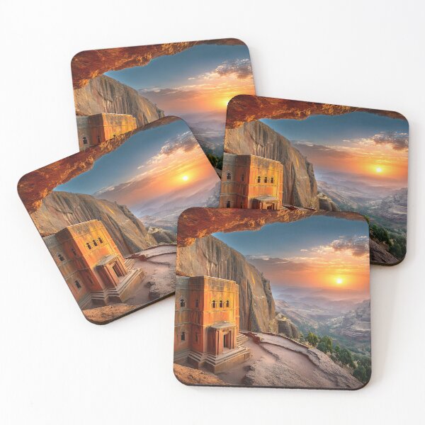 Item preview, Sunset Over Ancient Rock-Hewn Monastery View designed and sold by Artessie.