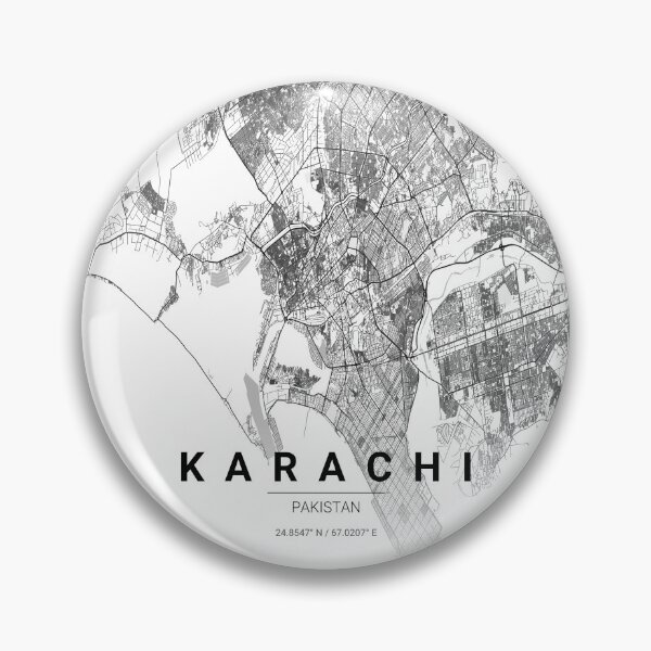 Item preview, Karachi City Map – Minimal Line Art designed and sold by YurrShop.