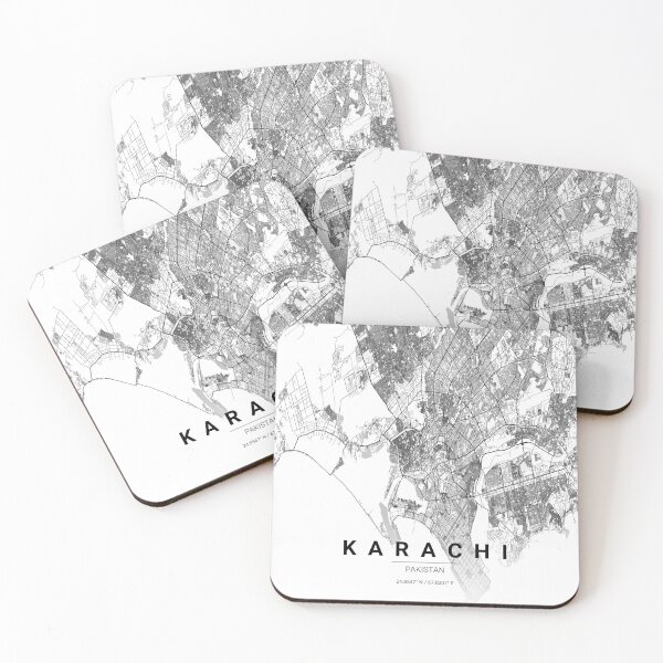 Item preview, Karachi City Map – Minimal Line Art designed and sold by YurrShop.