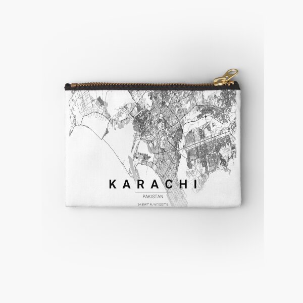 Item preview, Karachi City Map – Minimal Line Art designed and sold by YurrShop.