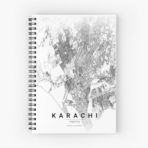 Item preview, Karachi City Map – Minimal Line Art designed and sold by YurrShop.
