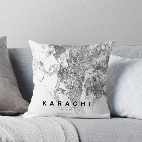 Item preview, Karachi City Map – Minimal Line Art designed and sold by YurrShop.