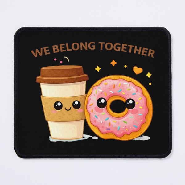 Item preview, We Belong Together Coffee Donut Shirt designed and sold by Papier Atelier Art.