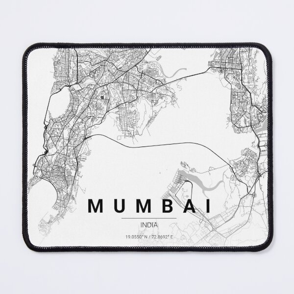 Item preview, Mumbai City Map – Minimal Line Art designed and sold by YurrShop.