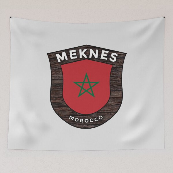 Item preview, Meknes Morocco | Flag Shield Travel Emblem designed and sold by World Designs.