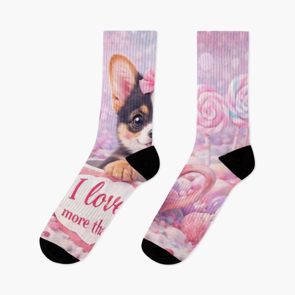 Item preview, Tricolor Corgi Puppy Loves Snacks designed and sold by GivingJoy.