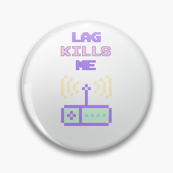 Item preview, Lag Kills Me Router Retro Gaming Pixel Art designed and sold by ChibiKiramimi.