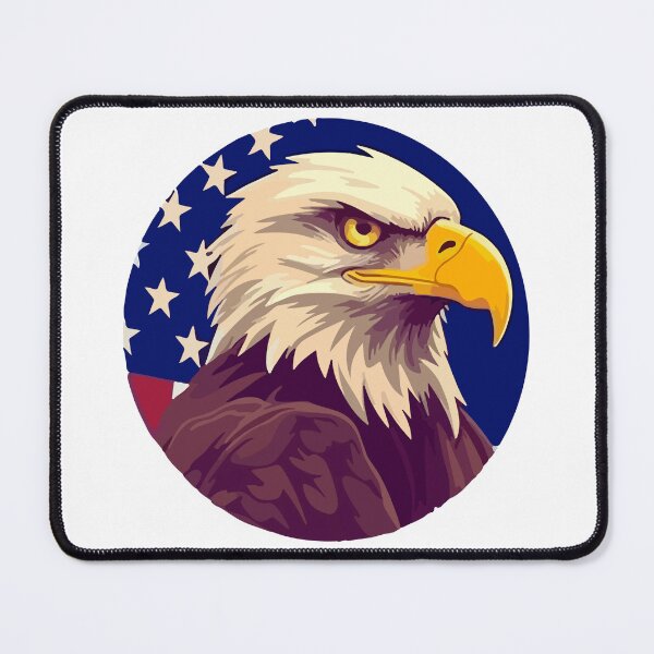 Item preview, Bald eagle with USA flag designed and sold by di-Vera-Rosati.