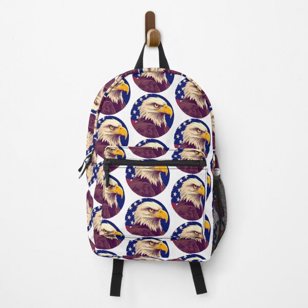 Item preview, Bald eagle with USA flag designed and sold by di-Vera-Rosati.