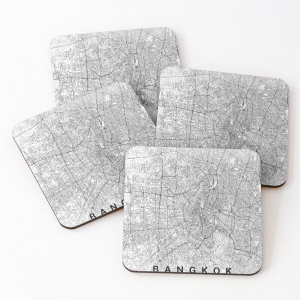 Item preview, Bangkok City Map – Minimal Line Art designed and sold by YurrShop.